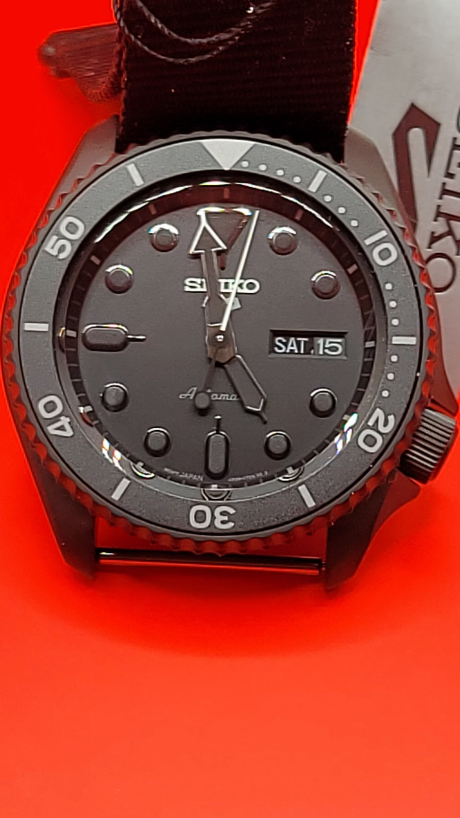 Seiko 5 Sports “Stealth Black” Automatic Diver Style image 2
