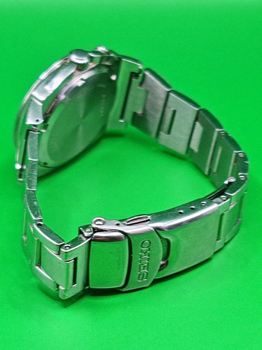 Seiko Kinetic “S” Ref. 5M63-0A30  Blue Sunburst Dial – Early 2000s Japanese Kinetic Classic image 3