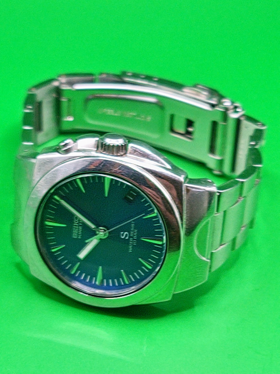 Seiko Kinetic “S” Ref. 5M63-0A30  Blue Sunburst Dial – Early 2000s Japanese Kinetic Classic image 5