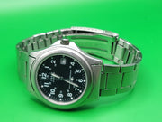 Seiko Alba Kinetic YT57-0B60 Blue Dial Field Watch 10 BAR Stainless Steel