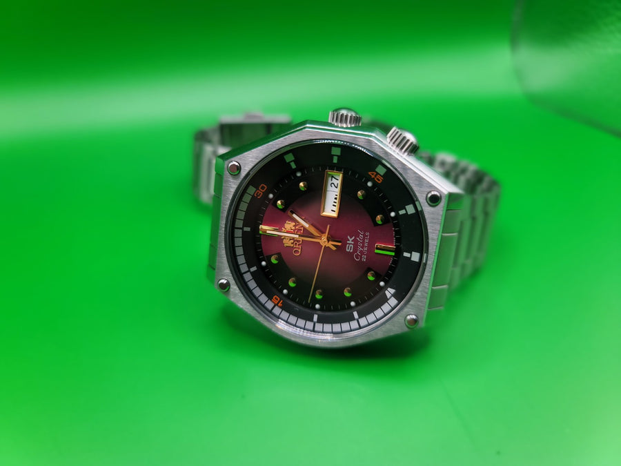 Orient SK Crystal Automatic Men's Watch - 22 Jewels, "Super King" Diver Retro Reissue image 3